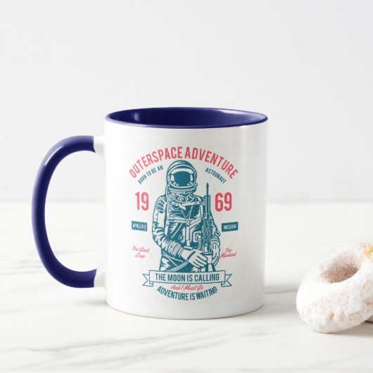 Apollo 11 Man on the Moon 1969 Tasse (Mit Donut)