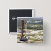 Apollo 11 Mission zum Mondjubiläum Button (Vorne & Hinten)