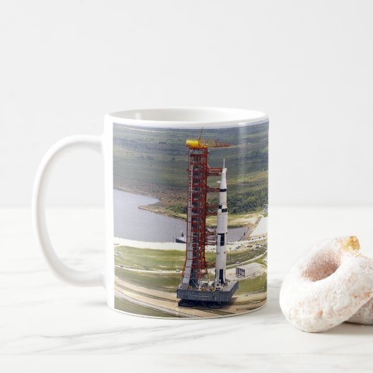 Apollo 11 Mission zum Mondjubiläum Kaffeetasse (Mit Donut)
