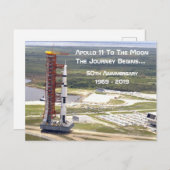 Apollo 11 Mission zum Mondjubiläum Postkarte (Vorne/Hinten)