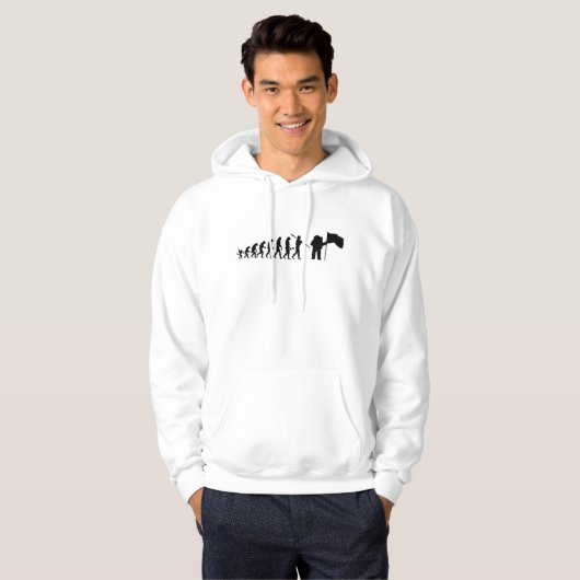 Apollo 11 Mondlandung Evolutionstheorie  Hoodie (Vorne ganz)