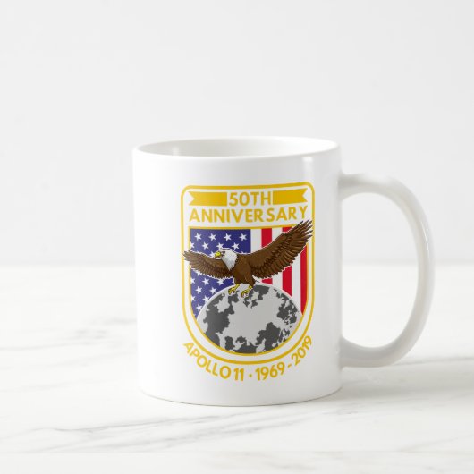 Apollo 11 Moon Landing 50 Jahre Jubiläum Neuheit Kaffeetasse (Rechts)