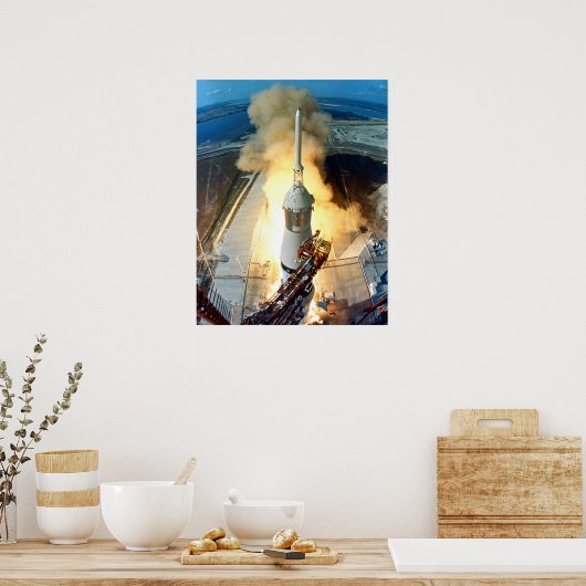 Apollo 11 Moon Landing Launch Kennedy Space Center Poster (Küche)