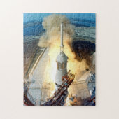 Apollo 11 Moon Landing Launch Kennedy Space Center Puzzle (Vertikal)
