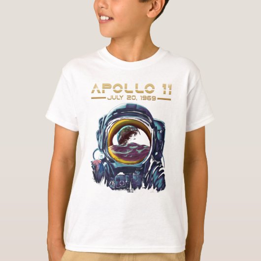 Apollo 11 NASA Raumfahrtflugzeugdesign T-Shirt (Vorderseite)