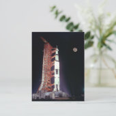 Apollo 11 Saturn V Rakete Postkarte (Stehend Vorderseite)