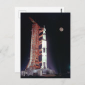 Apollo 11 Saturn V Rakete Postkarte (Vorne/Hinten)