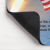 Apollo 11 Start mit amerikanischer Flagge Mousepad (Ecke)