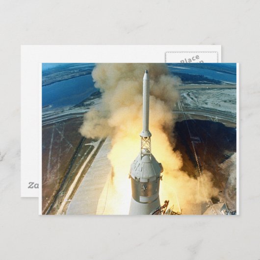 Apollo 11 Start Postkarte (Vorne/Hinten)