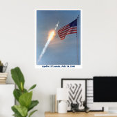 Apollo 11 Start zum Mond, 16. Juli 1969 Poster (Heimbüro)