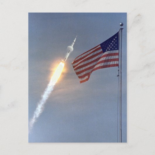 Apollo 11 Startpostkarte Postkarte (Vorderseite)