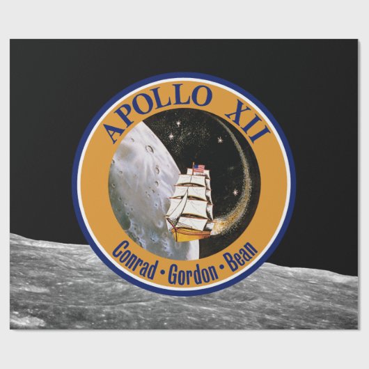 Apollo 12 Mission Patch Logo Geschenkpapier (Flach)