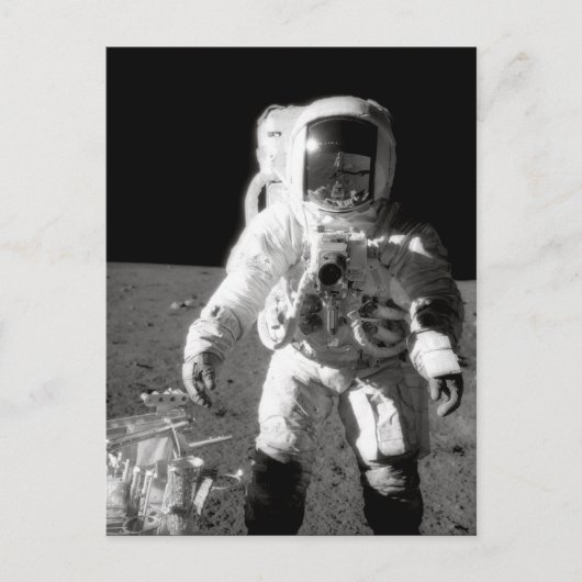 Apollo 12 Moonwalk Postkarte (Vorderseite)