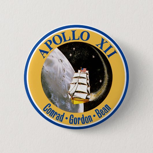 Apollo 12: Zurück zu dem Mond! Button (Vorderseite)