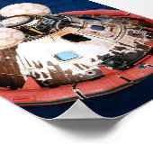 Apollo 13-Befehlsmodul nach Splashdown Poster (Ecke)