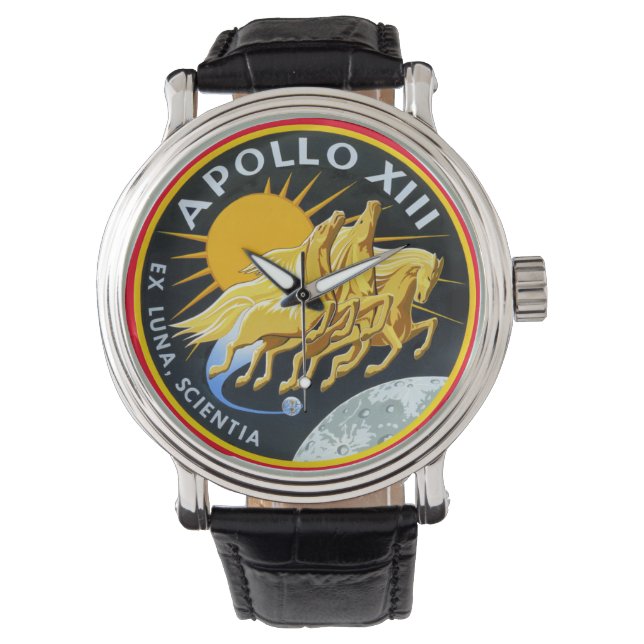Apollo 13-Insignien Armbanduhr (Vorderseite)