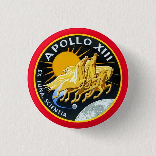 Apollo 13-Insignien Button (Vorderseite)
