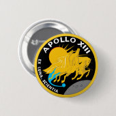 Apollo 13 NASA-Missionsabzeichen Logo Button (Vorne & Hinten)