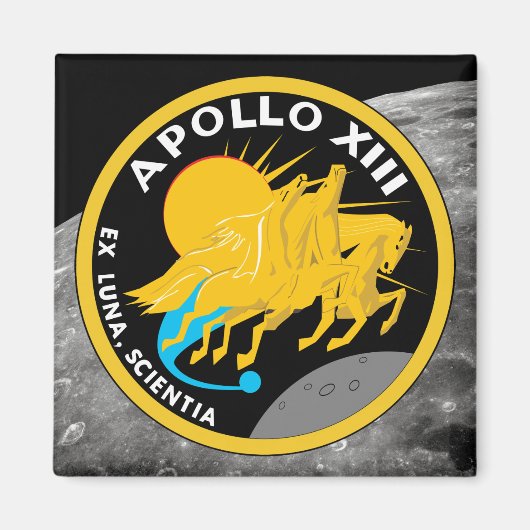 Apollo 13 NASA-Missionsabzeichen-Logo Magnet (Vorne)