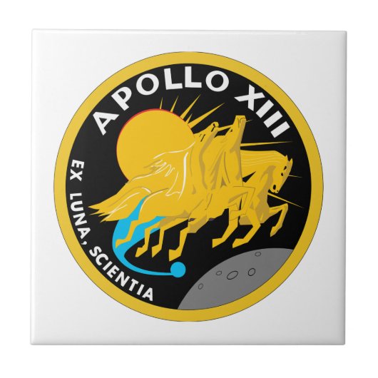 Apollo 13 Patch-Logo der NASA-Mission Fliese (Vorderseite)
