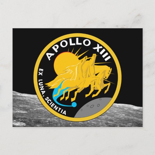 Apollo 13 Patch-Logo der NASA-Mission Postkarte (Vorderseite)