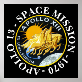 Apollo 13 Raumfahrt Mission 1970 Insignien Poster