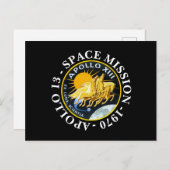 Apollo 13 Raumfahrt Mission 1970 Insignien Postkarte (Vorne/Hinten)