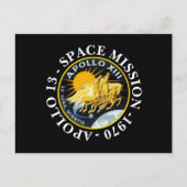 Apollo 13 Raumfahrt Mission 1970 Insignien Postkarte (Vorderseite)