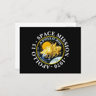 Apollo 13 Raumfahrtmission 1970 Insignien Postkarte