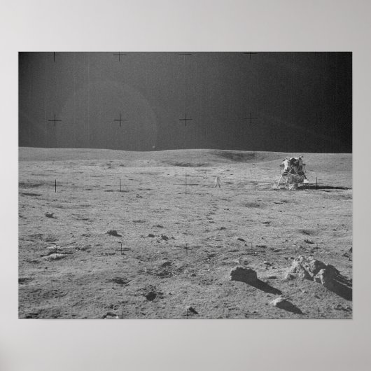 Apollo 14 Astronaut- und Mondmodul Poster (Vorne)