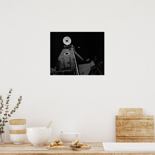 Apollo 14 Lunar Module & Earthrise Poster (Küche)
