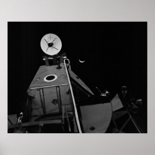 Apollo 14 Lunar Module & Earthrise Poster