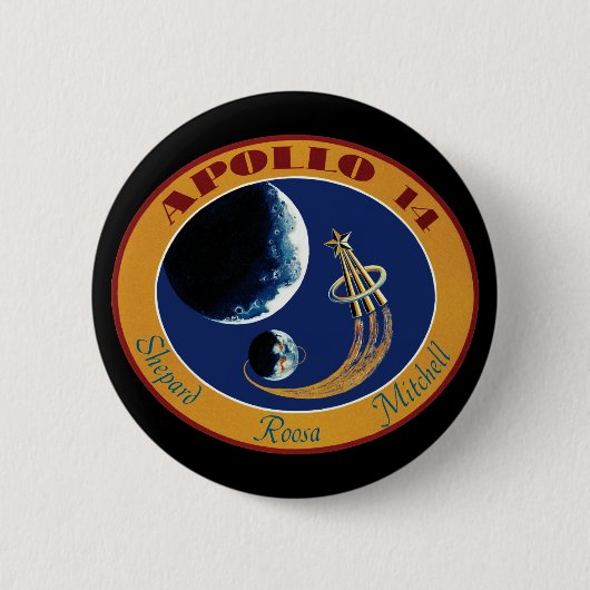 Apollo 14 NASA-Missionsabzeichen-Logo Button (Vorderseite)