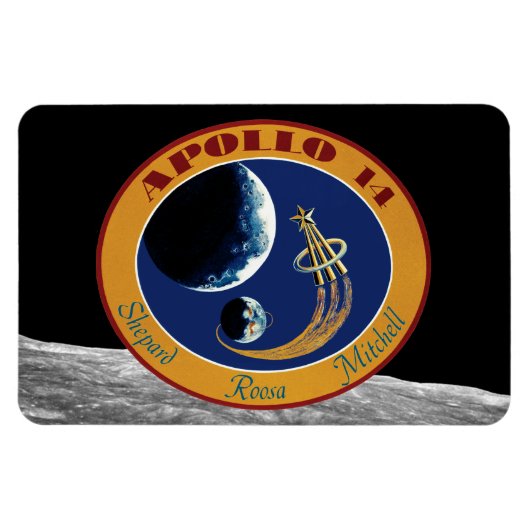 Apollo 14 NASA-Missionsabzeichen-Logo Magnet (Horizontal)