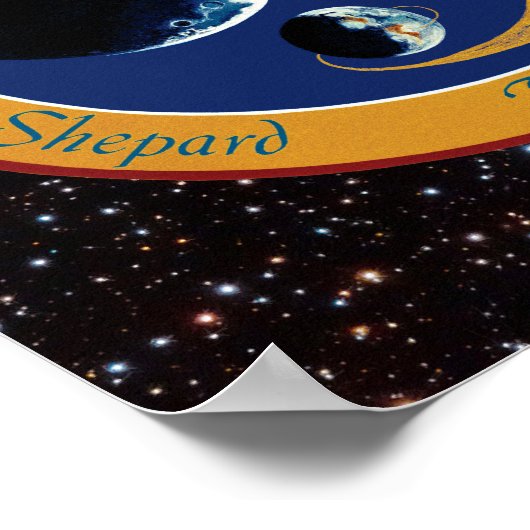 Apollo 14 Patch-Logo der NASA-Mission Poster (Ecke)