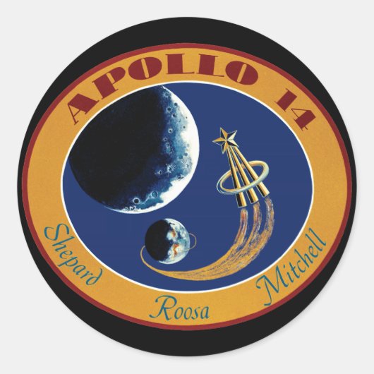 Apollo 14 Patch-Logo der NASA-Mission Runder Aufkleber (Vorderseite)