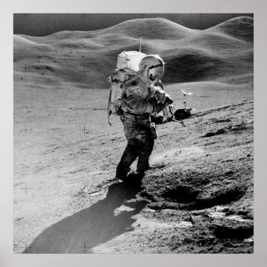 Apollo 15 Astronaut auf dem Mond Poster (Vorne)