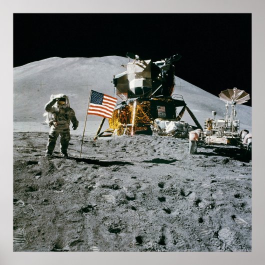 Apollo 15 Flag Rover LM Irwin Poster (Vorne)