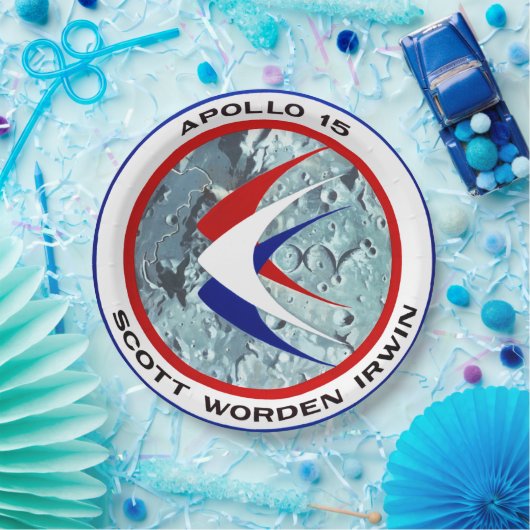 Apollo 15-Insignien Pappteller (Party)
