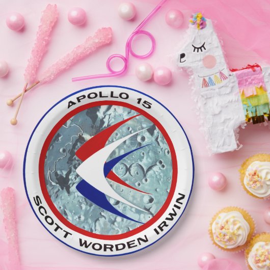 Apollo 15-Insignien Pappteller (Party)