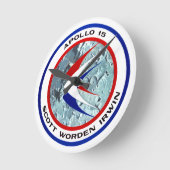 Apollo 15-Insignien Runde Wanduhr (Winkel)