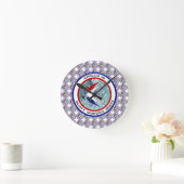 Apollo 15-Insignien Runde Wanduhr (Zuhause)