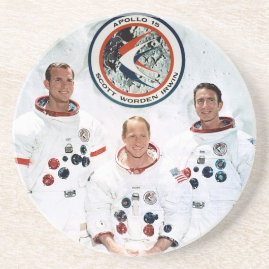 Apollo 15 Prime Crew Stone Untersetzer (Vorne)