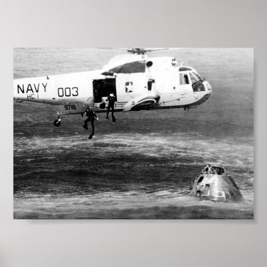 Apollo 15 Splashdown & Erholung Poster (Vorne)