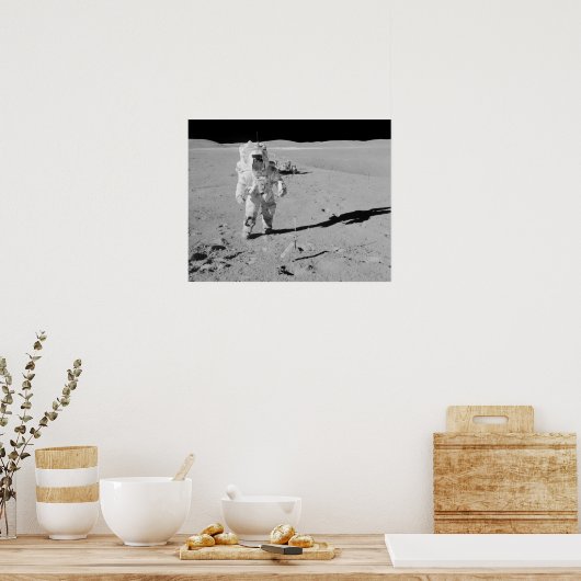 Apollo 16 Astronaut auf dem Mond Poster (Küche)