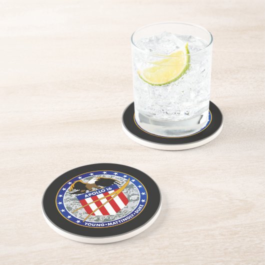 Apollo 16 getränkeuntersetzer (Seite)