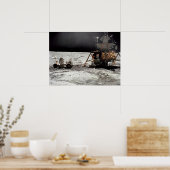 Apollo 16 Luftseilmodul und Lunarrovfahrzeug Poster (Küche)