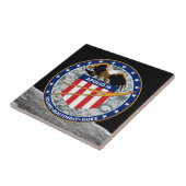 Apollo 16 NASA-Missionsabzeichen Logo Fliese (Seite)