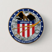 Apollo 16 Patch-Logo der NASA-Mission Button (Vorderseite)