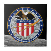 Apollo 16 Patch-Logo der NASA-Mission Fliese (Vorderseite)